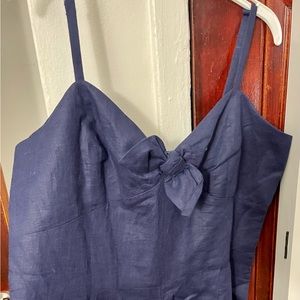 J.Crew navy linen/cotton blend jumpsuit. NWT SIZE 12